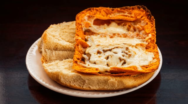 Beef Patty with Coco Bread & Cheese.
