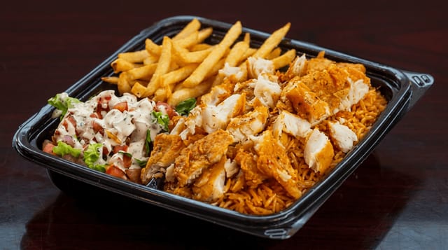 Fried Fish Over Rice.